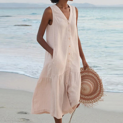 LYRA – VESTIDO DE VERANO CON CUELLO EN V