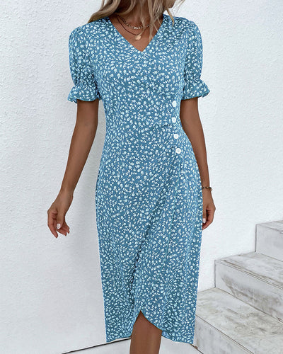 Jeanne™ | Vestido con estampado floral de manga corta