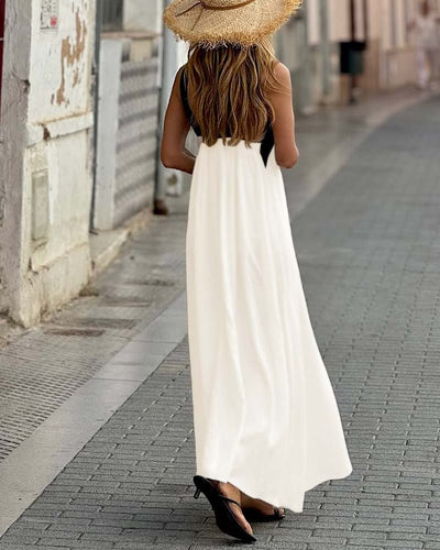 SIENNA | Elegante vestido sin espalda con cuello cruzado de moda