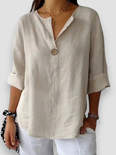 Tessa - Blusa informal con cuello en V