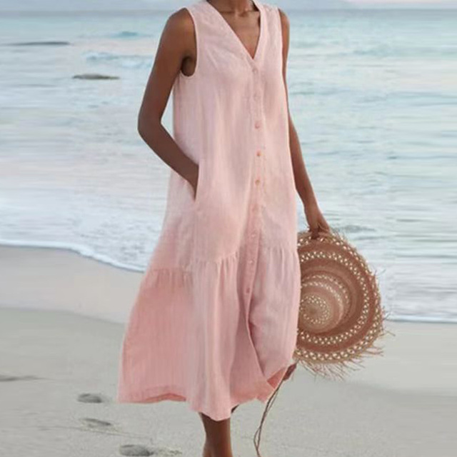 LYRA – VESTIDO DE VERANO CON CUELLO EN V