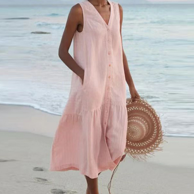 LYRA – VESTIDO DE VERANO CON CUELLO EN V
