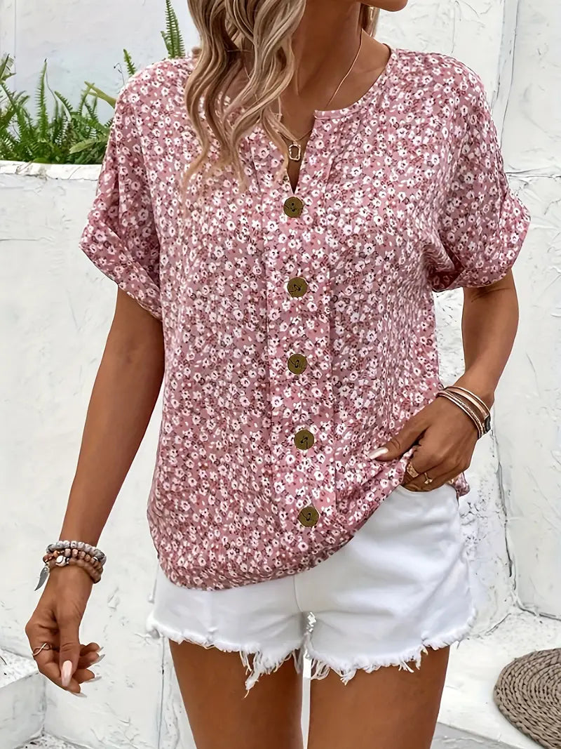 Verna | Blusa elegante con estampado floral
