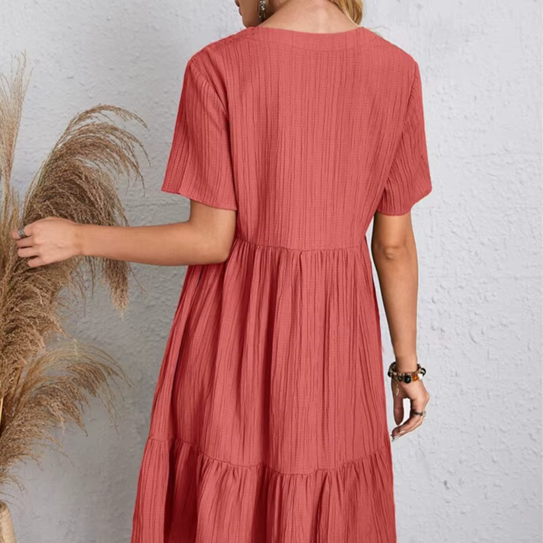 Natacha™ | Vestido fluido y favorecedor con textura plisada
