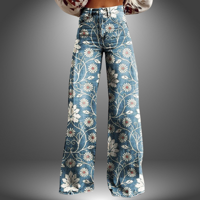 Olivia | Pantalones florales hechos a mano
