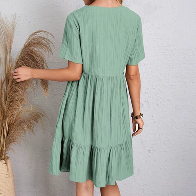 Natacha™ | Vestido fluido y favorecedor con textura plisada