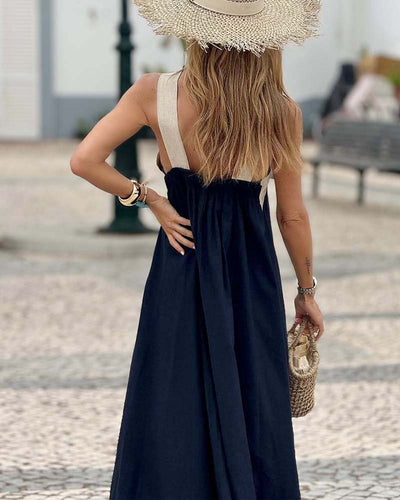 SIENNA | Elegante vestido sin espalda con cuello cruzado de moda