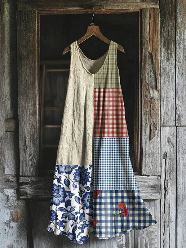 Suzon – Vestido fresco estampado a cuadros