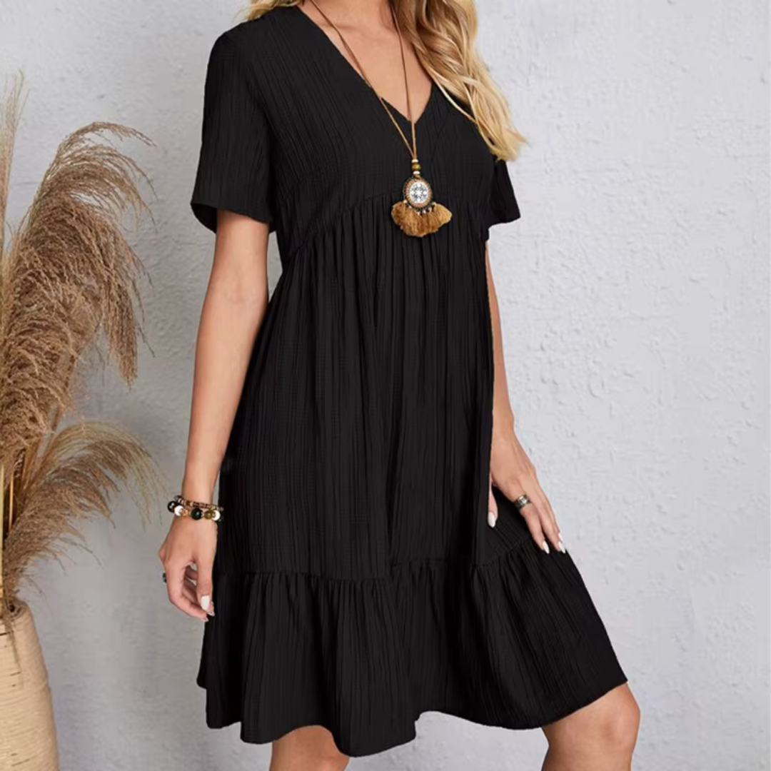 Natacha™ | Vestido fluido y favorecedor con textura plisada
