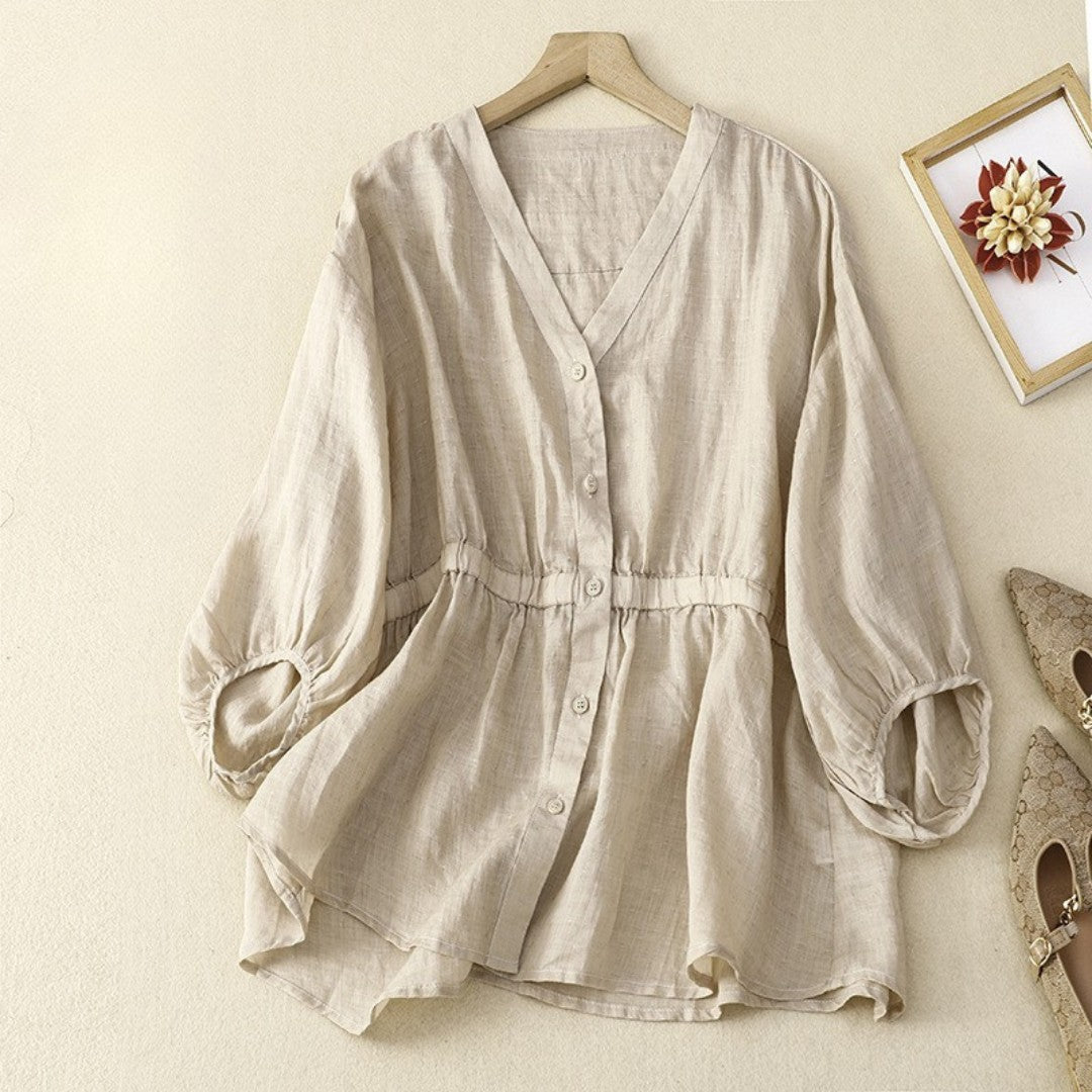 Laurienne™ | Blusa ajustada con botones