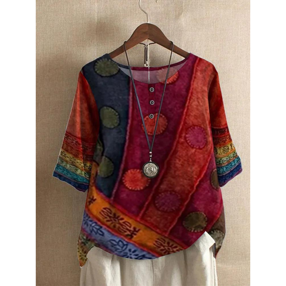 Valarie - Top bohemio colorido