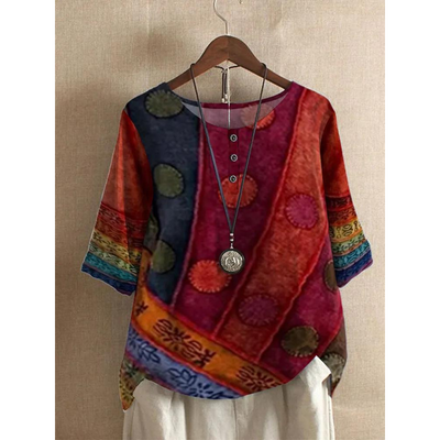 Valarie - Top bohemio colorido