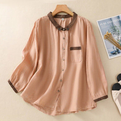 Laurienne™ | Blusa abotonada en contraste