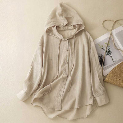 Laurienne™ | Blusa con capucha y botones
