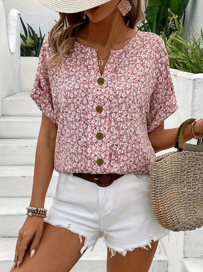 Verna | Blusa elegante con estampado floral