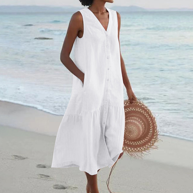LYRA – VESTIDO DE VERANO CON CUELLO EN V