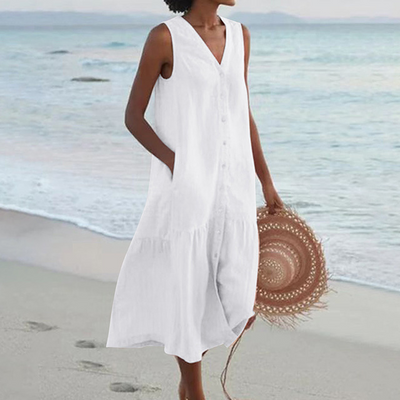 LYRA – VESTIDO DE VERANO CON CUELLO EN V