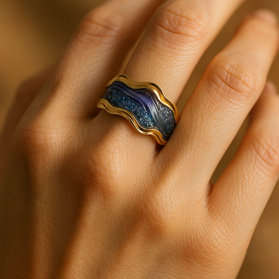 Pol - Anillo vintage de océano