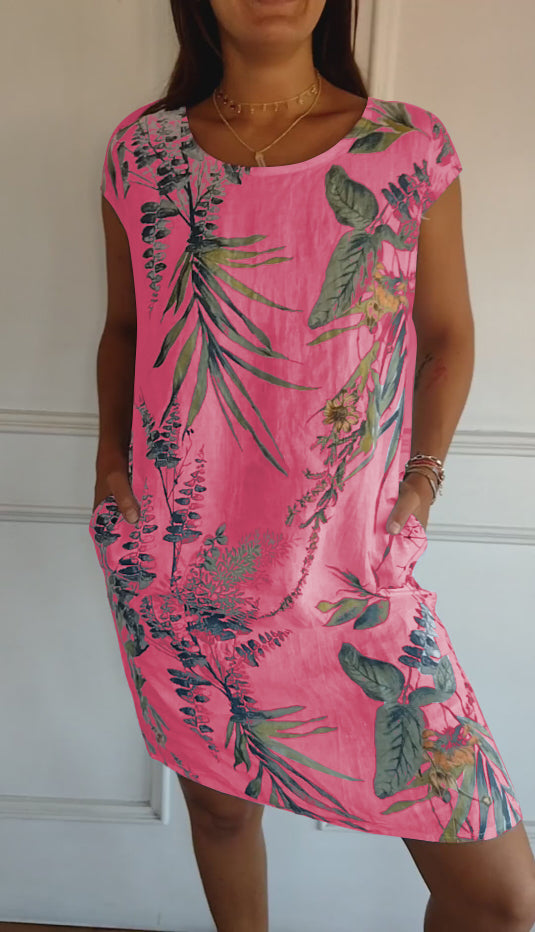 Annelin™ | Vestido cómodo con cuello redondo