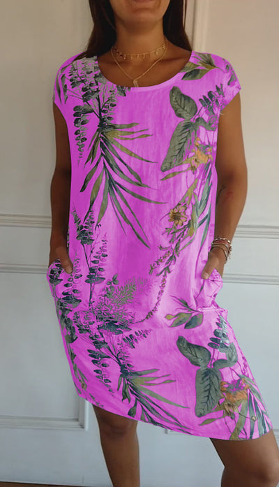 Annelin™ | Vestido cómodo con cuello redondo