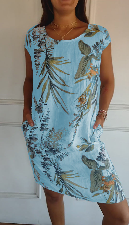Annelin™ | Vestido cómodo con cuello redondo