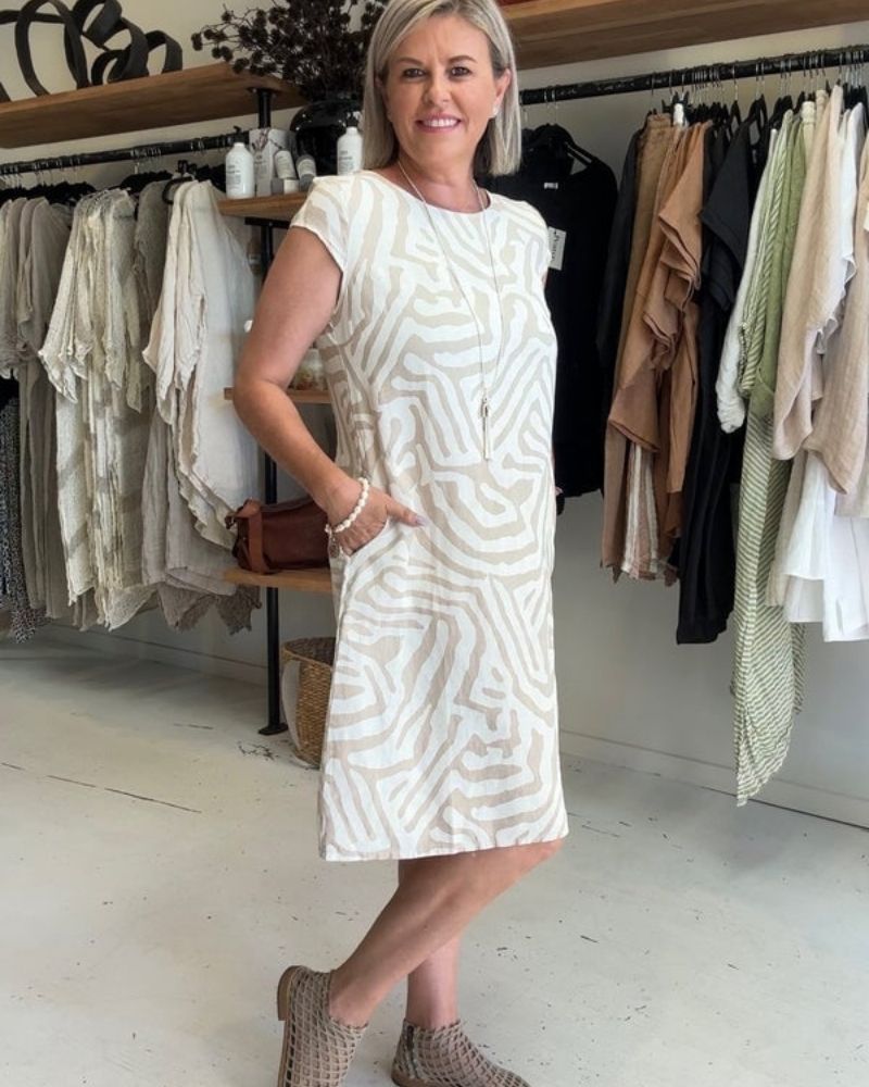 Nelia™ - Vestido de verano con cuello redondo y un bonito estampado