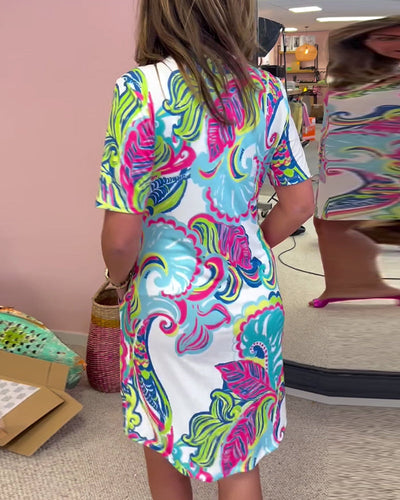 Nadia - Vestido midi estampado