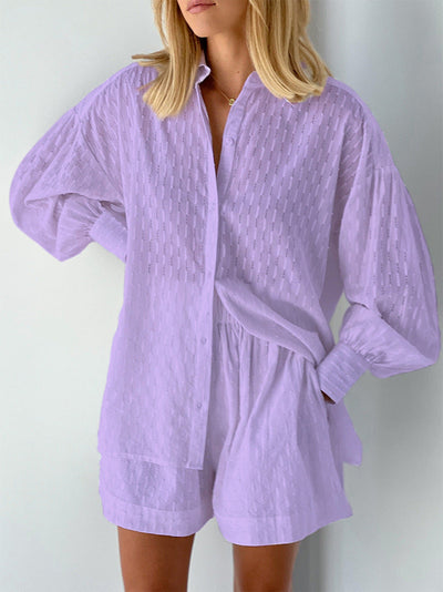 Maude | Conjunto elegante de camisa y pantalones cortos