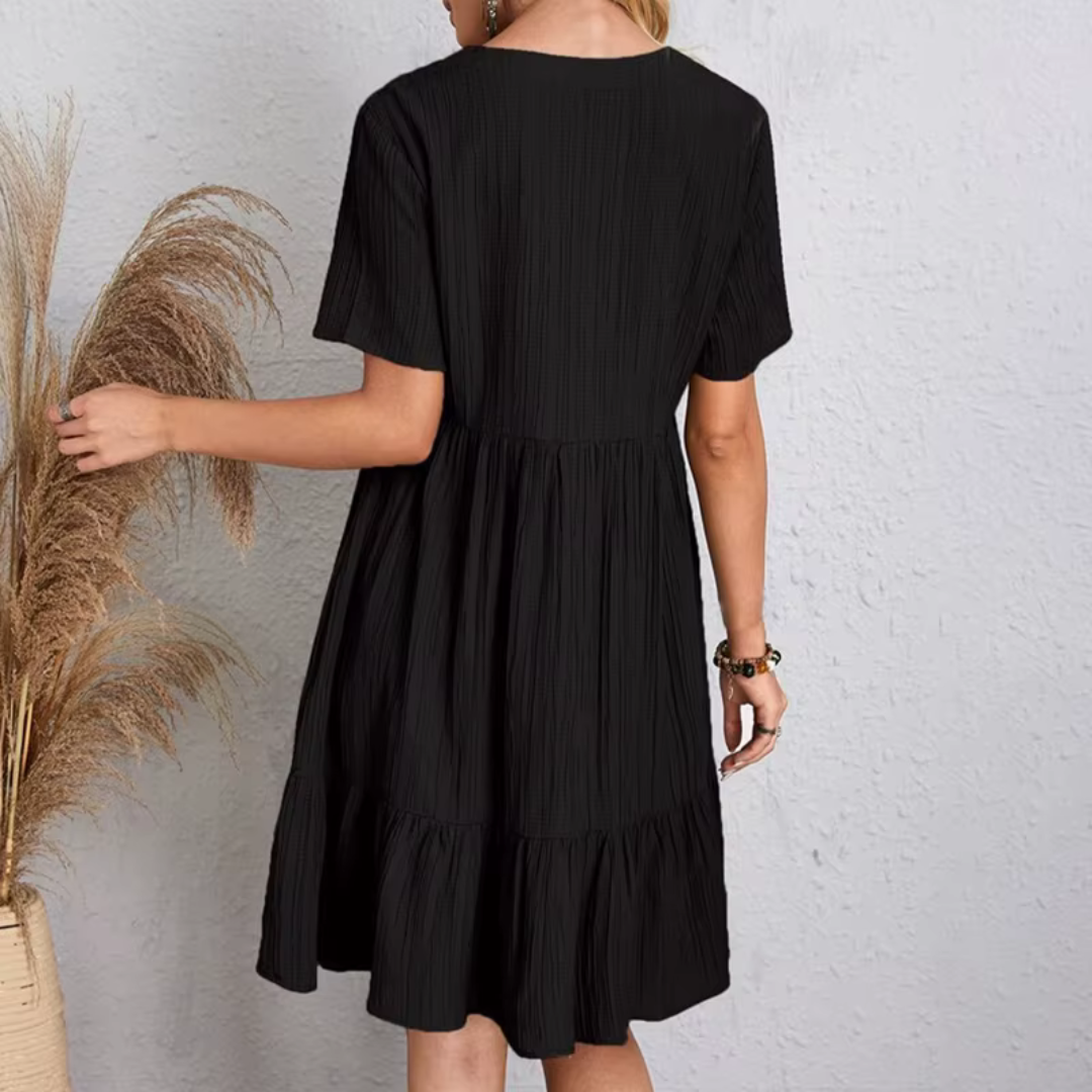 Natacha™ | Vestido fluido y favorecedor con textura plisada