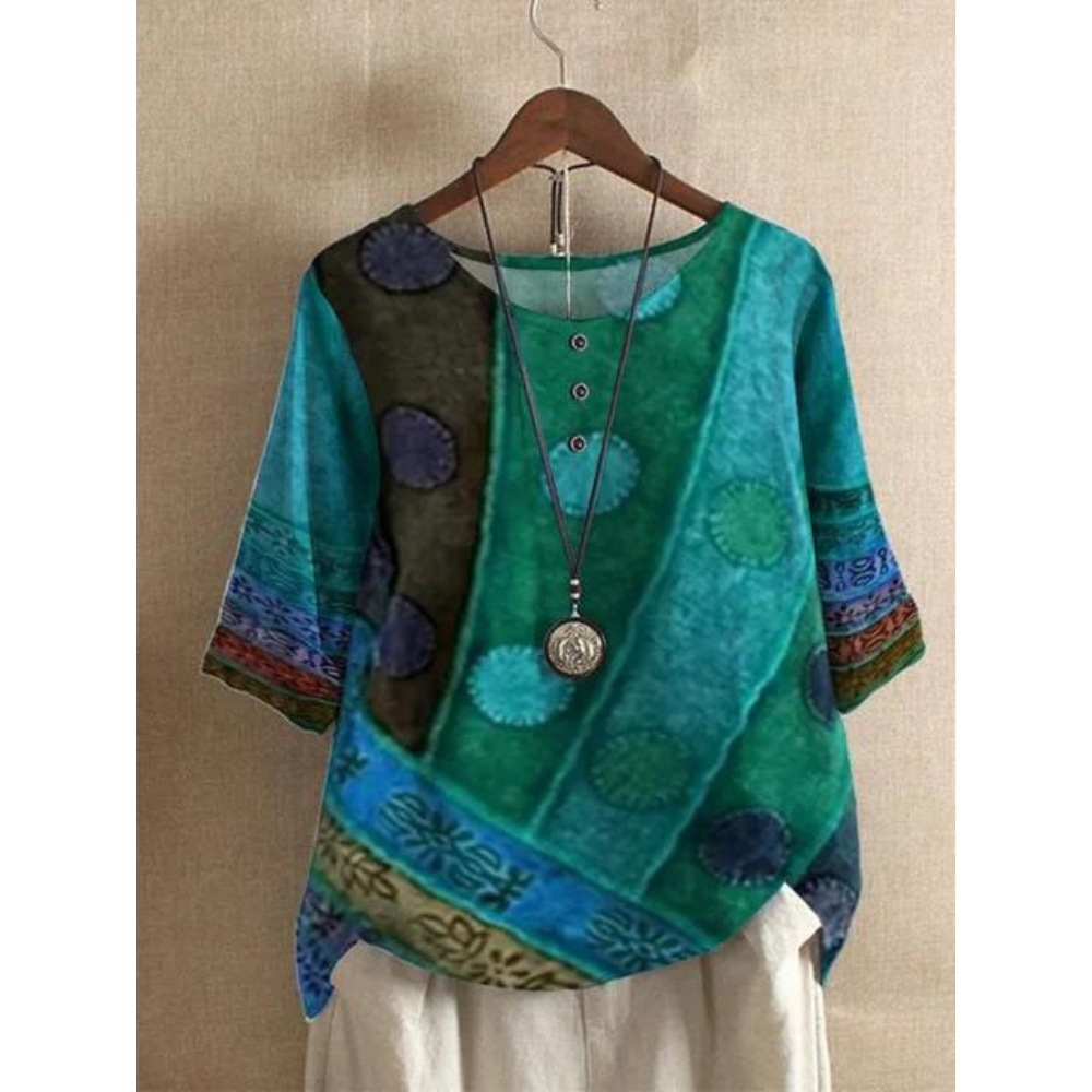 Valarie - Top bohemio colorido