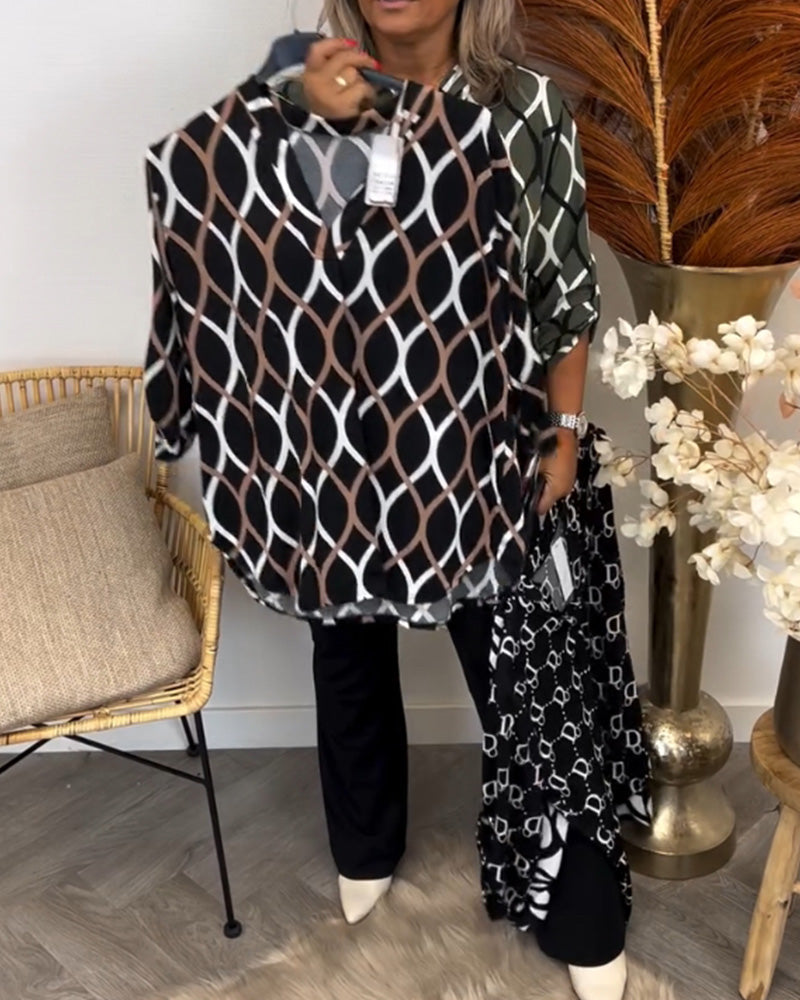 Janny™ | Blusa informal de manga larga con estampado elegante