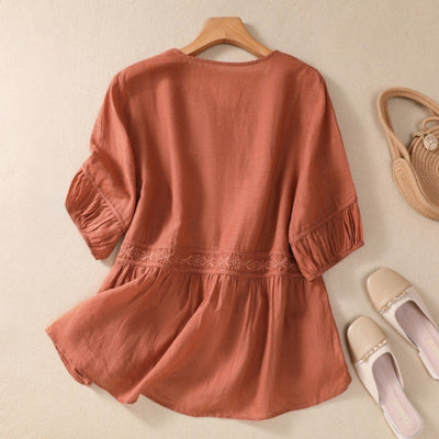 Laurienne™ | Blusa acampanada bordada