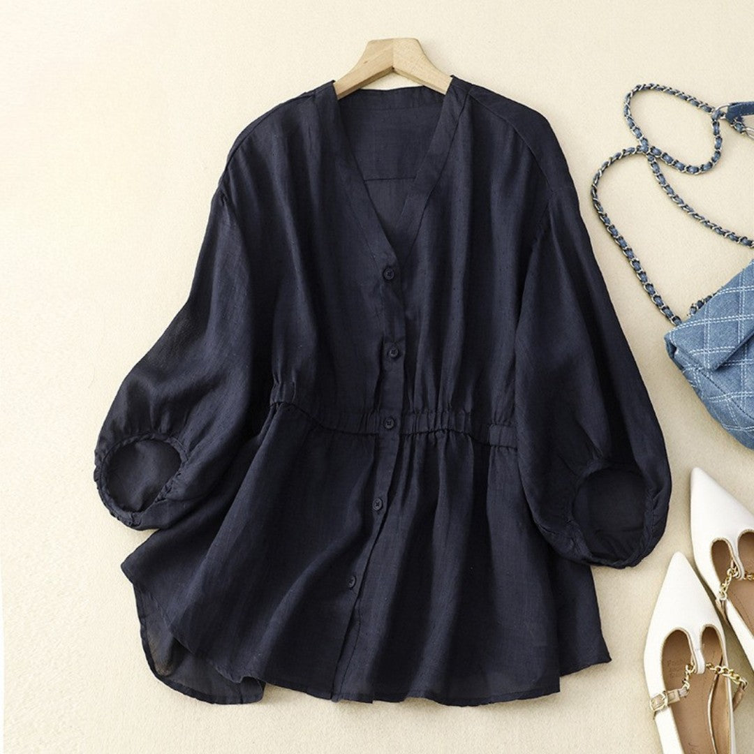 Laurienne™ | Blusa ajustada con botones