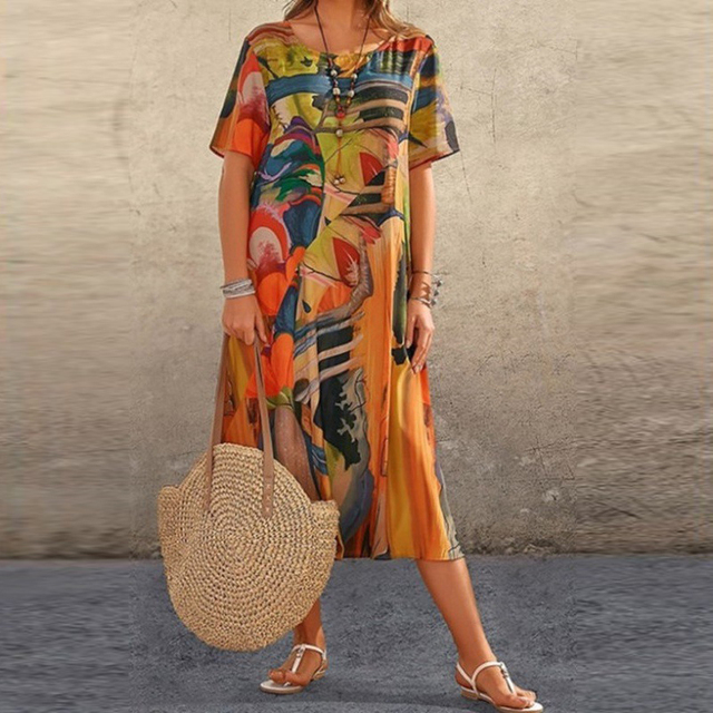 Yasmine™ | Vestido cómodo con estampado abstracto
