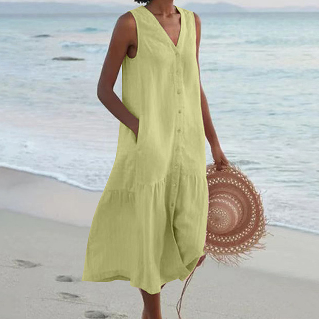 LYRA – VESTIDO DE VERANO CON CUELLO EN V