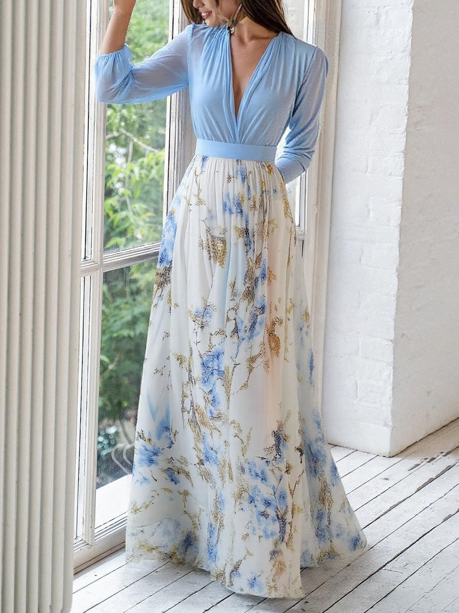 Camille™ | Elegante vestido largo floral