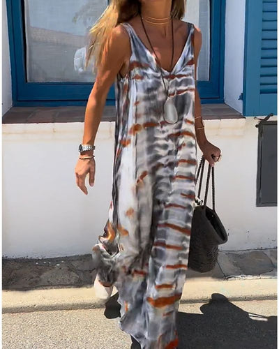 SORIA – Vestido sin mangas con estampado tie-dye