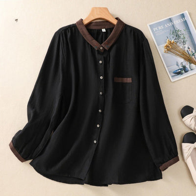 Laurienne™ | Blusa abotonada en contraste