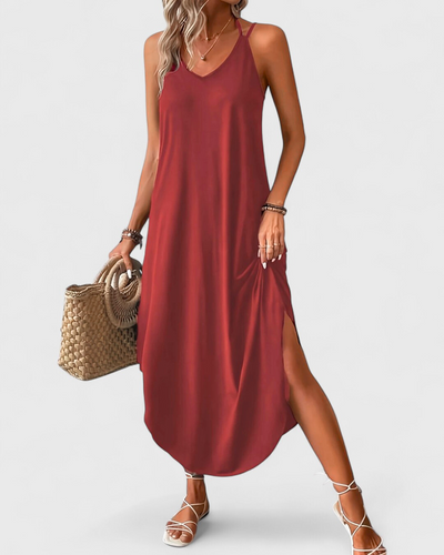 Anaelle - Camisola larga y fluida con tirantes finos