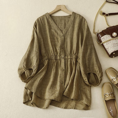 Laurienne™ | Blusa ajustada con botones