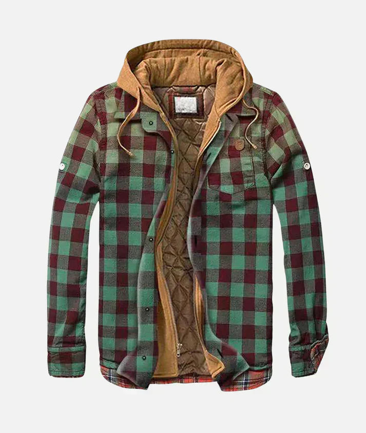 Alain – Chaqueta a cuadros con patchwork