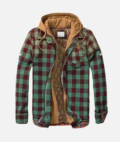 Alain – Chaqueta a cuadros con patchwork