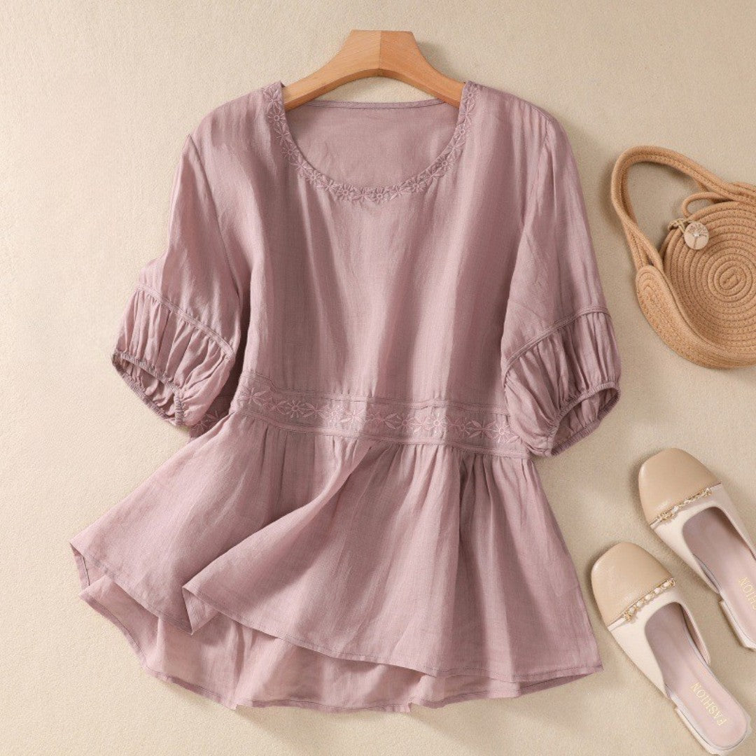 Laurienne™ | Blusa acampanada bordada
