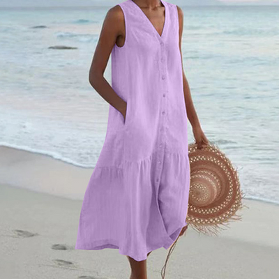 LYRA – VESTIDO DE VERANO CON CUELLO EN V