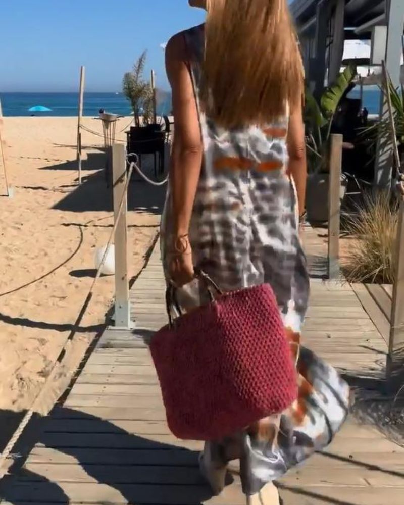 SORIA – Vestido sin mangas con estampado tie-dye