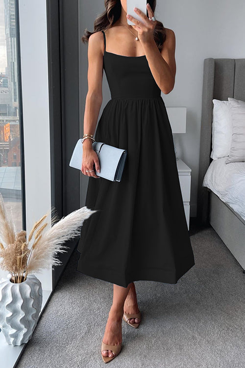 Martina™ | Elegante vestido midi con tiras