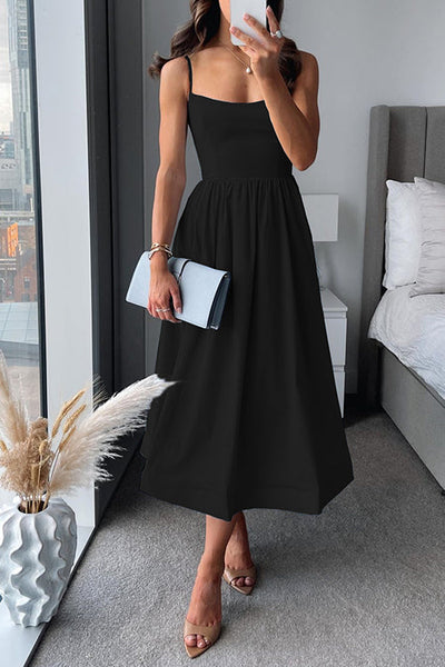 Martina™ | Elegante vestido midi con tiras