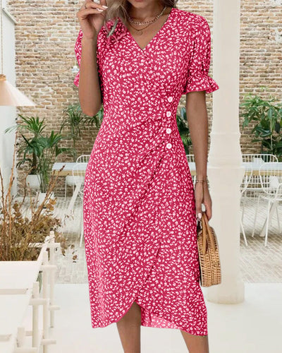 Jeanne™ | Vestido con estampado floral de manga corta