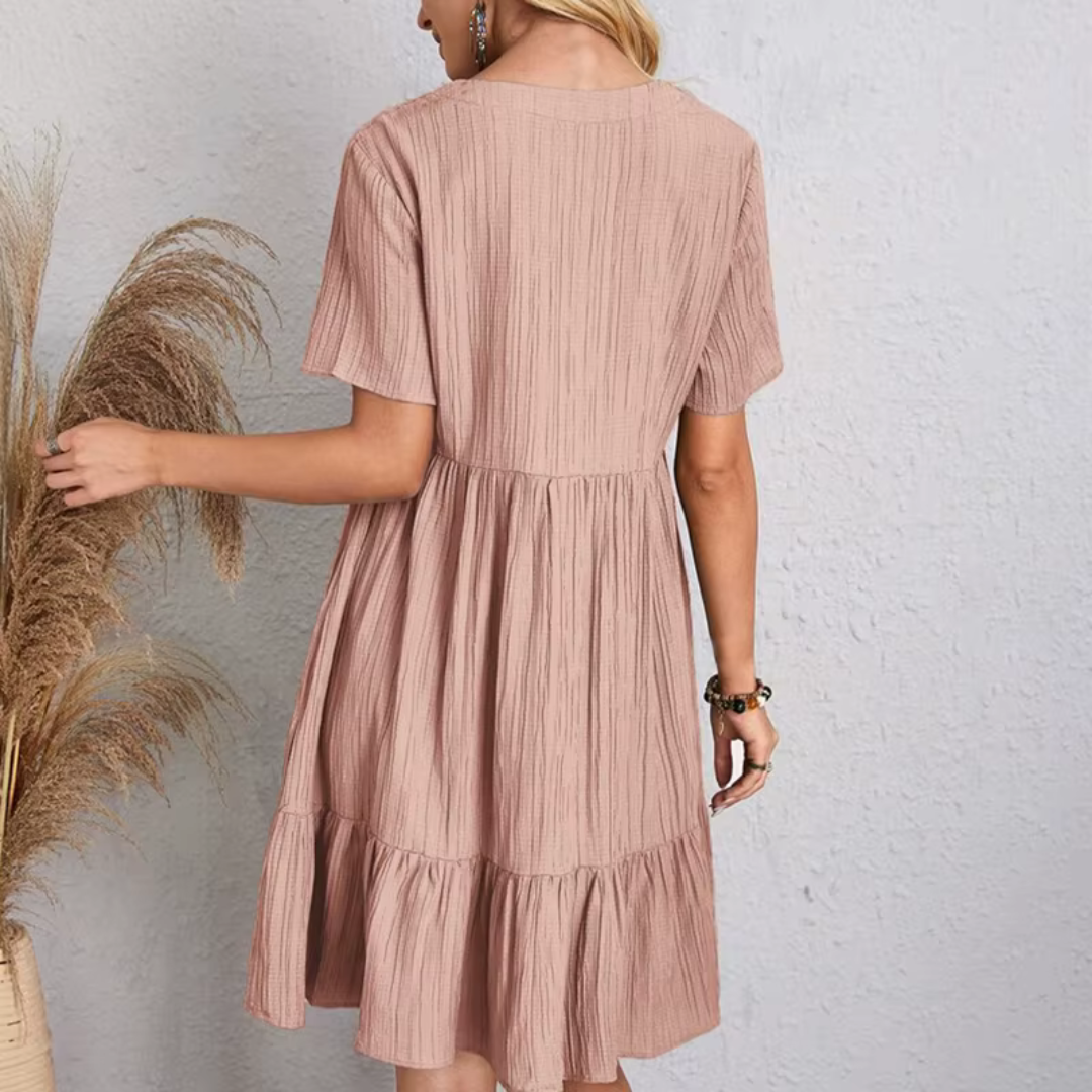 Natacha™ | Vestido fluido y favorecedor con textura plisada