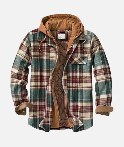 Alain – Chaqueta a cuadros con patchwork